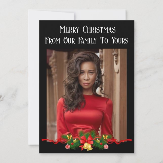 Festividades Cartão de Férias de Foto (Frente)