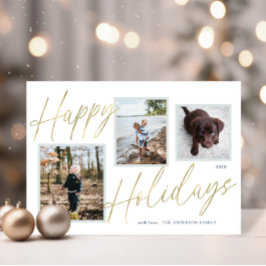 Festividades Cartão de Férias de Foto com Rotulo de Feliz Natal