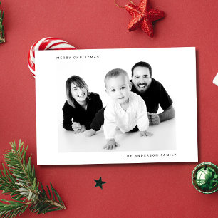 Festividades Cartão de Férias de Foto da Família Feliz Natal