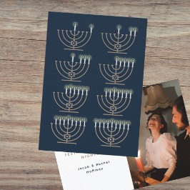 Festividades Cartão de Férias de Foto das Oito Noites de Hanukk