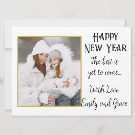Festividades Cartão de Férias de Foto de Ano Novo