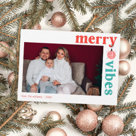 Festividades Cartão de Férias de Foto de Família com Vibrações 