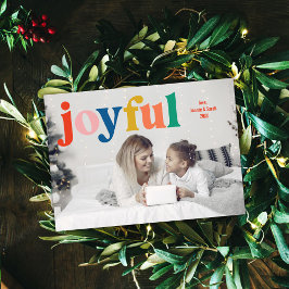 Festividades Cartão de Férias de Foto de Família Divertida e Co