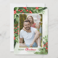 Cartão de Férias de Foto de Holly Brilhante