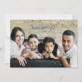 Festividades Cartão de Férias de Foto Estrelas de Amor e Luz