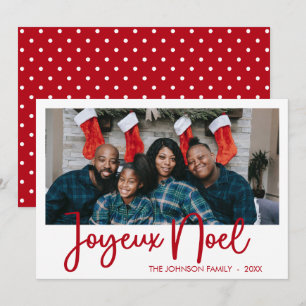 Festividades Cartão de Férias de Foto Joyeux Noel Moderno