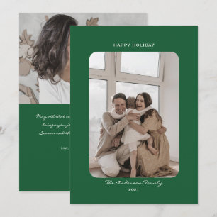 Festividades Cartão de férias de foto limpa minimalista simples