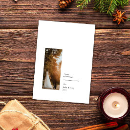 Festividades Cartão de Férias de Foto Minimalista Elegante