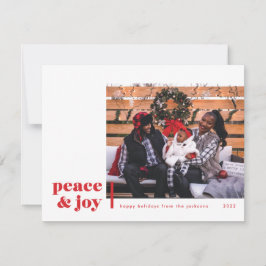 Festividades Cartão de Férias de Foto Moderna Canto de Paz e Al