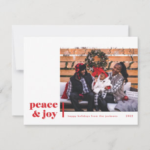 Festividades Cartão de Férias de Foto Moderna Canto de Paz e Al