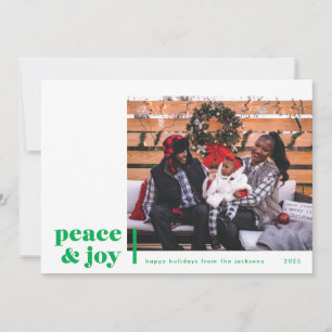 Festividades Cartão de Férias de Foto Moderna Canto de Paz e Al