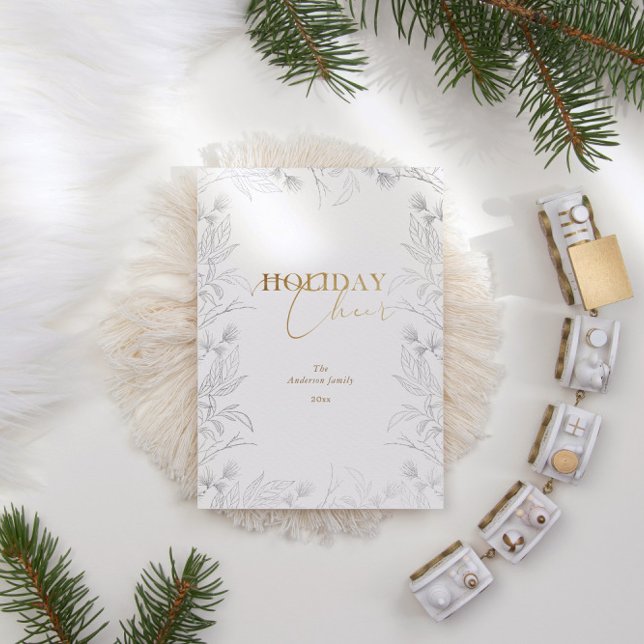 Festividades Cartão de Férias de Foto para Caligrafia Dourada d (Criador carregado)