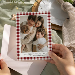 Festividades Cartão de Férias de Foto Xadrez com Felicitações d