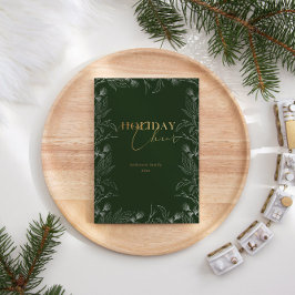 Festividades Cartão de Férias de Fotografia Dourada Wonder Wint