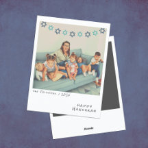 Cartão de Férias de Hanukkah de Foto Instantânea N