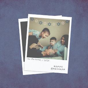 Festividades Cartão de Férias de Hanukkah de Foto Instantânea N