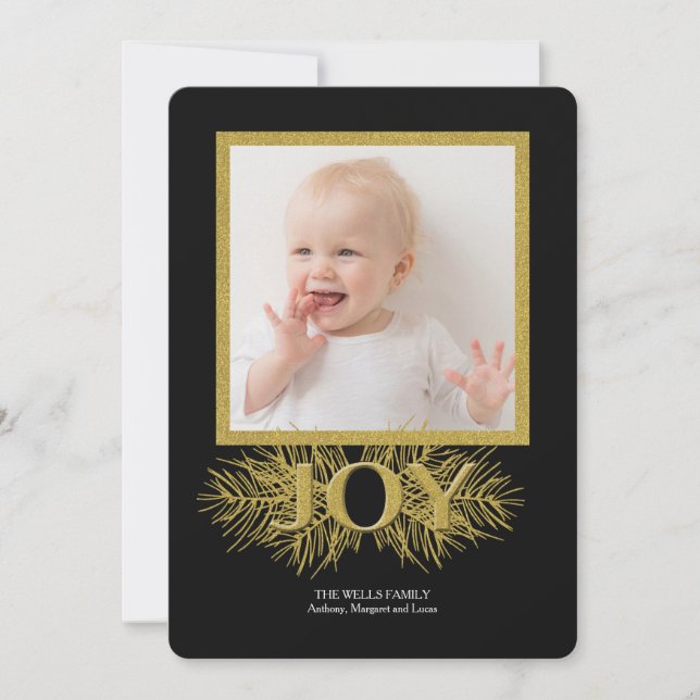 Festividades Cartão de Férias de Joy Photo (Frente)