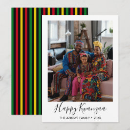Festividades Cartão de Férias de Kwanzaa com Foto