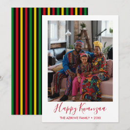 Festividades Cartão de Férias de Kwanzaa com Foto