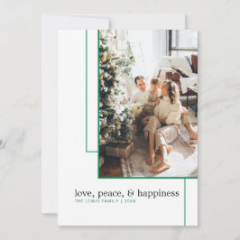 Festividades Cartão de Férias de Linha Verde Simples