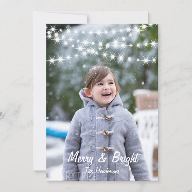 Festividades Cartão de Férias de Luz de Natal (Frente)