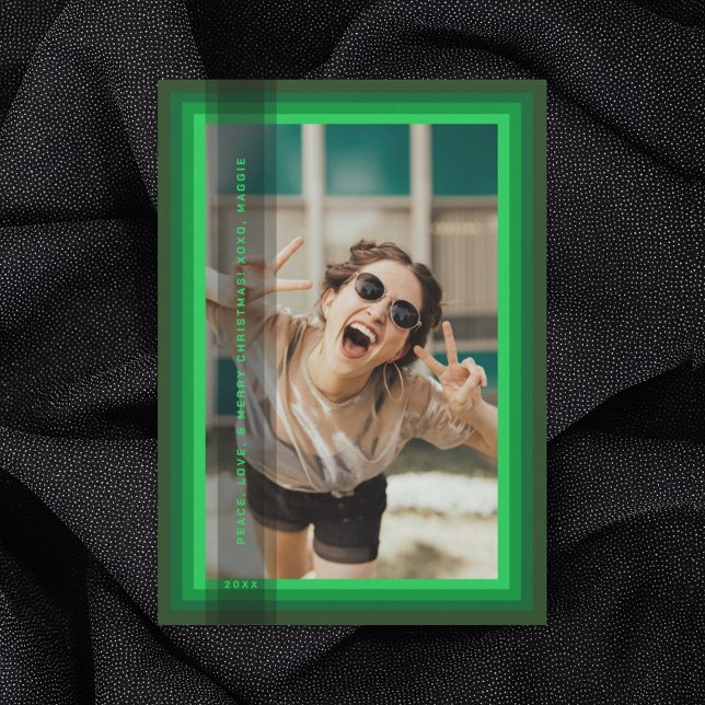 Festividades Cartão de Férias de Moldura Verde (Criador carregado)