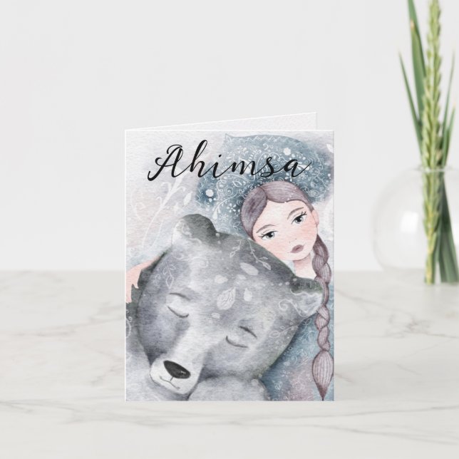 Festividades Cartão de Férias de Natal Ahimsa (Frente)
