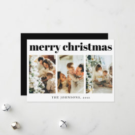 Festividades Cartão de Férias de Natal com Tipografia Mínima Si