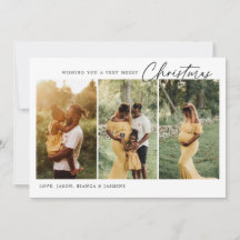 Cartão de Férias de Natal com Várias Fotografias M