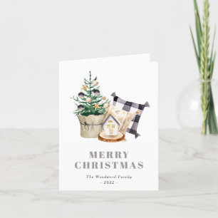 Festividades Cartão de Férias de Natal da Farmhouse de Cores Aq