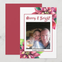 Cartão de Férias de Natal da Red Poinsettia