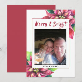 Festividades Cartão de Férias de Natal da Red Poinsettia