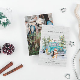 Festividades Cartão de Férias de Natal de Caminhão Russo