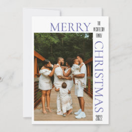 Festividades Cartão de Férias de Natal de Merry Roxo Moderno