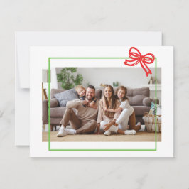 Festividades Cartão de Férias de Natal de Quadro Simples