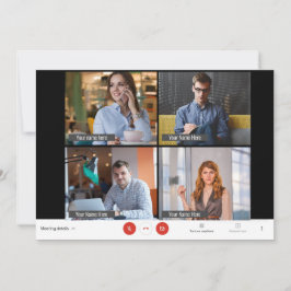 Festividades Cartão de Férias de Natal de Zoom Online Engraçado