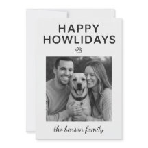 Cartão de Férias de Natal do Cão Feliz Howlidays