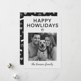 Festividades Cartão de Férias de Natal do Cão Feliz Howlidays 