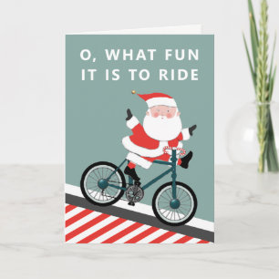 Festividades Cartão de Férias de Natal do Ciclista Biking