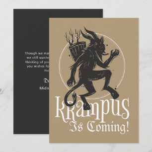 Festividades Cartão de Férias de Natal do Krampus feliz