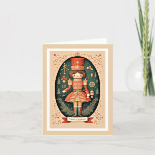 Festividades Cartão de Férias de Natal do Vintage Nutcracker So