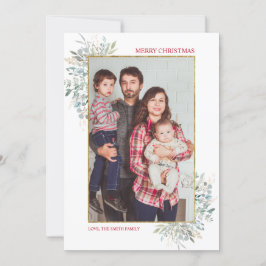 Festividades Cartão de Férias de Natal do Winter Greenery