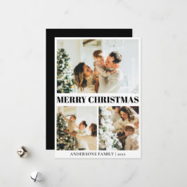 Festividades Cartão de Férias de Natal Feliz com Tipografia Ele