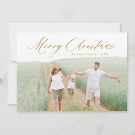 Festividades Cartão de Férias de Natal Feliz de Script Moderno