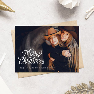 Festividades Cartão de Férias de Natal Feliz, Rustic Cowboy