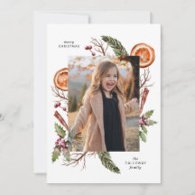 Cartão de Férias de Natal Greenery