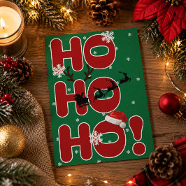 Festividades Cartão de Férias de Natal Ho Ho Ho
