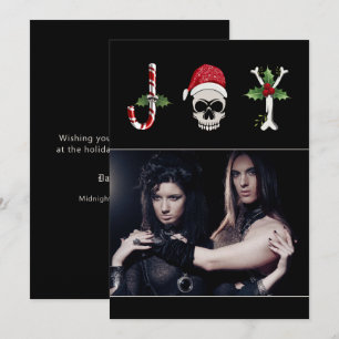 Festividades Cartão de Férias de Natal Joy Gothic