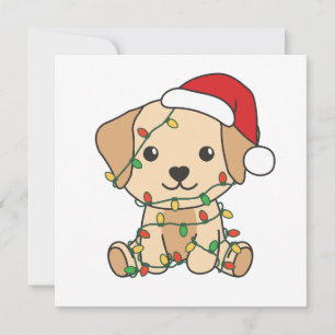 Festividades Cartão de Férias de Natal Labrador - Cachorro Fres