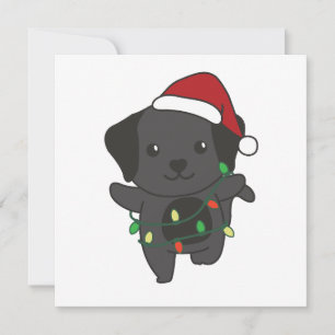 Festividades Cartão de Férias de Natal Labrador - Cachorro Fres